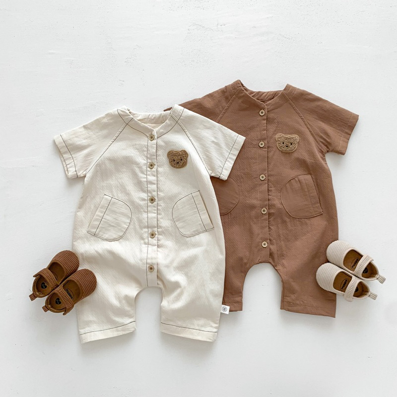 Benji bear playsuit romper bayi beruang