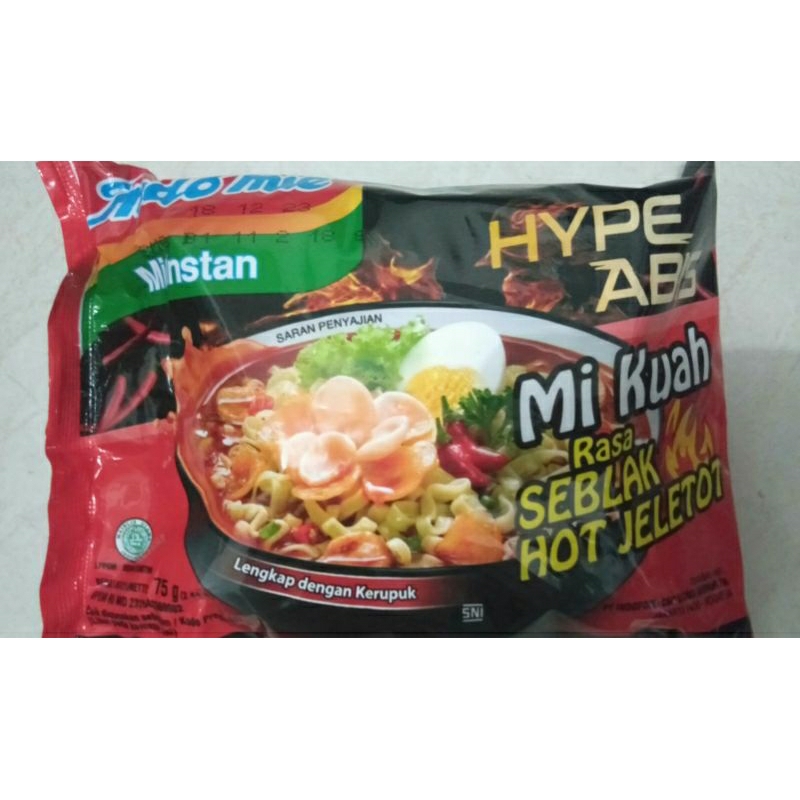 

Indomie kuah rasa seblak hot jeletot