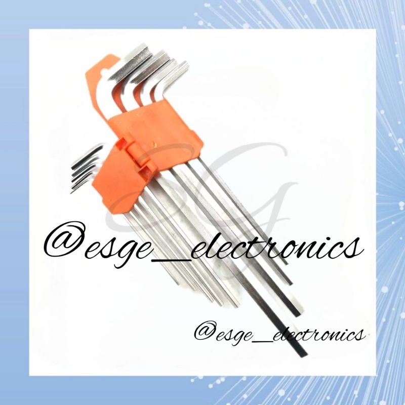SET KUNCI L ISI 9 PCS KUNCI L SET PANJANG IZUMO EXTRA LONG RATA BINTANG BALLPOINT KUNCI L CHROME VANADIUM STEEL KUNCI L HEX BINTANG FLAT 1.5MM - 10MM SET KUNCI SEPEDA KUNCI MOTOR KUNCI L PANJANG