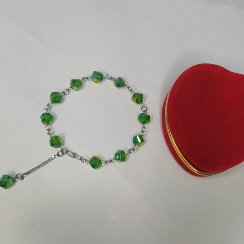 Gelang kristal spiral anti karat