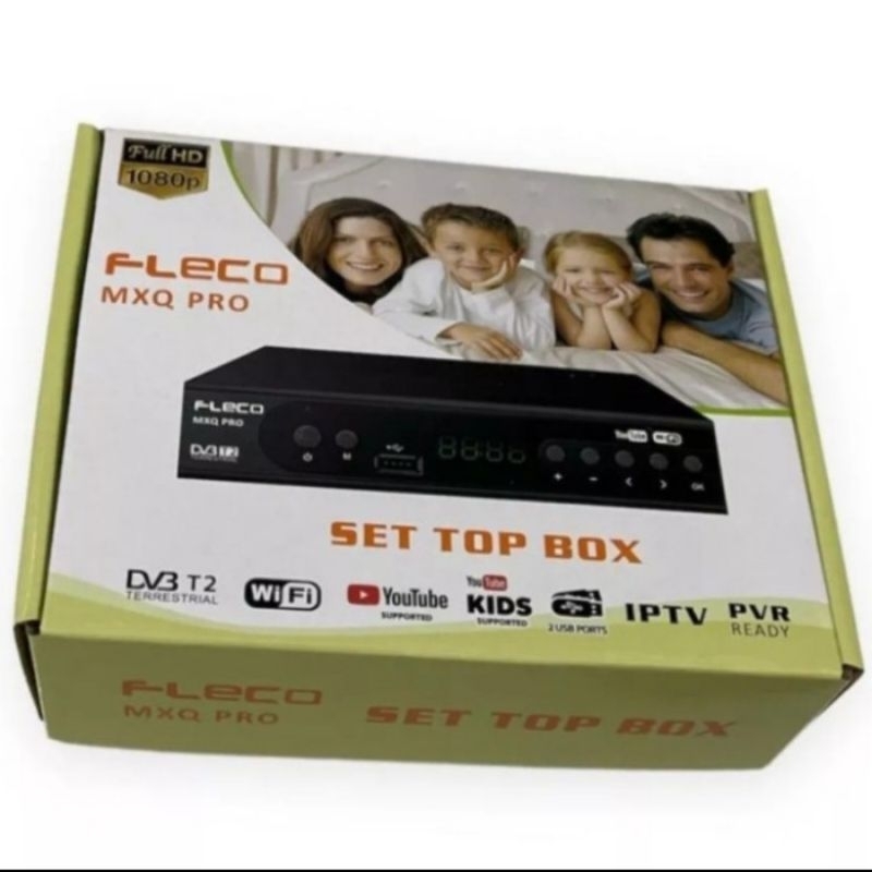 SET TOP BOX STB FLECO MXQ PRO PENERIMA SIARAN DIGITAL TAMPILAN SUPER HD BISA YOUTUBE DLL....