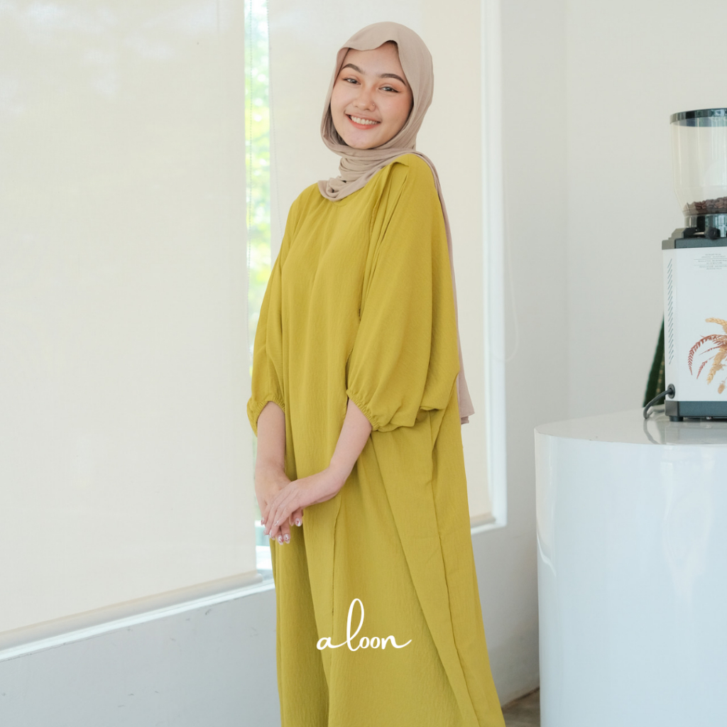 Anya Long Tunik Bahan Crinkle Airflow Busui Friendly – Baju Atasan Tunik Terbaru