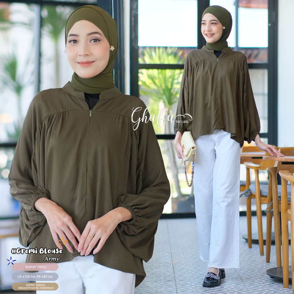 Gremi Blouse Atasan Kemeja Wanita Original Produk By Ghaffa The Label