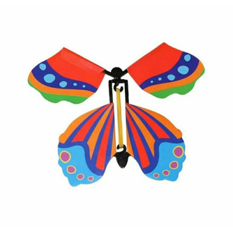 Mainan Kupu Kupu Putar Terbang DIY Flying Butterfly Unik Seru Murah