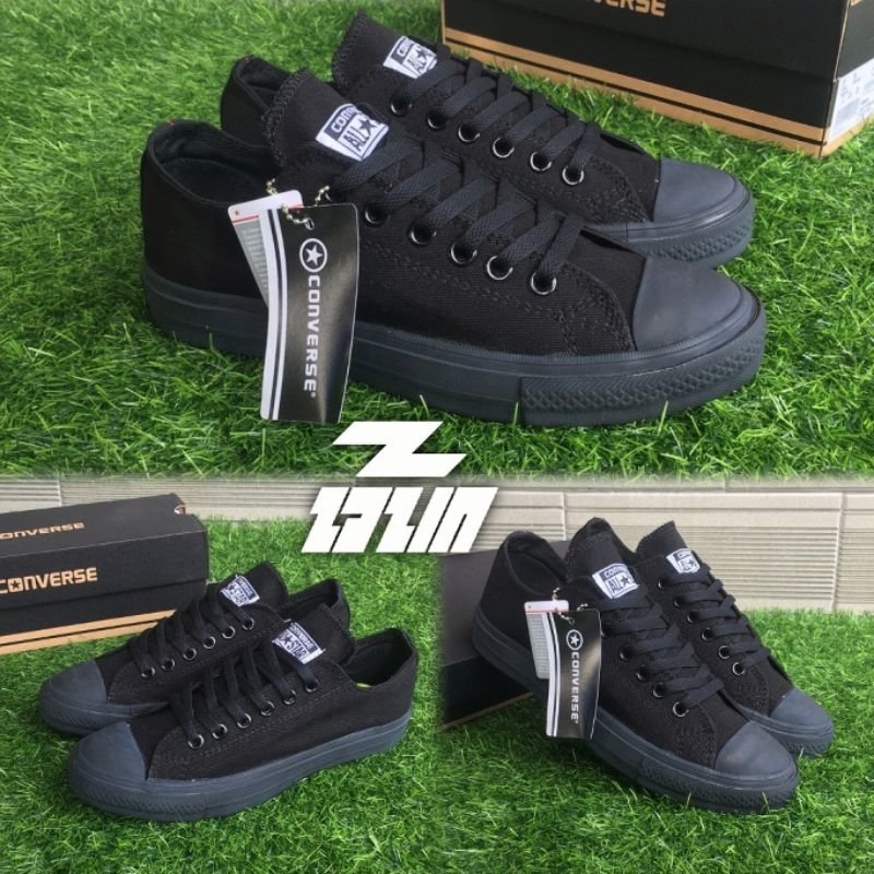 Sepatu Converse Hitam Polos Sekolah Wanita Pria - Sepatu Sneakers Converse Convers Konvers Konverse 