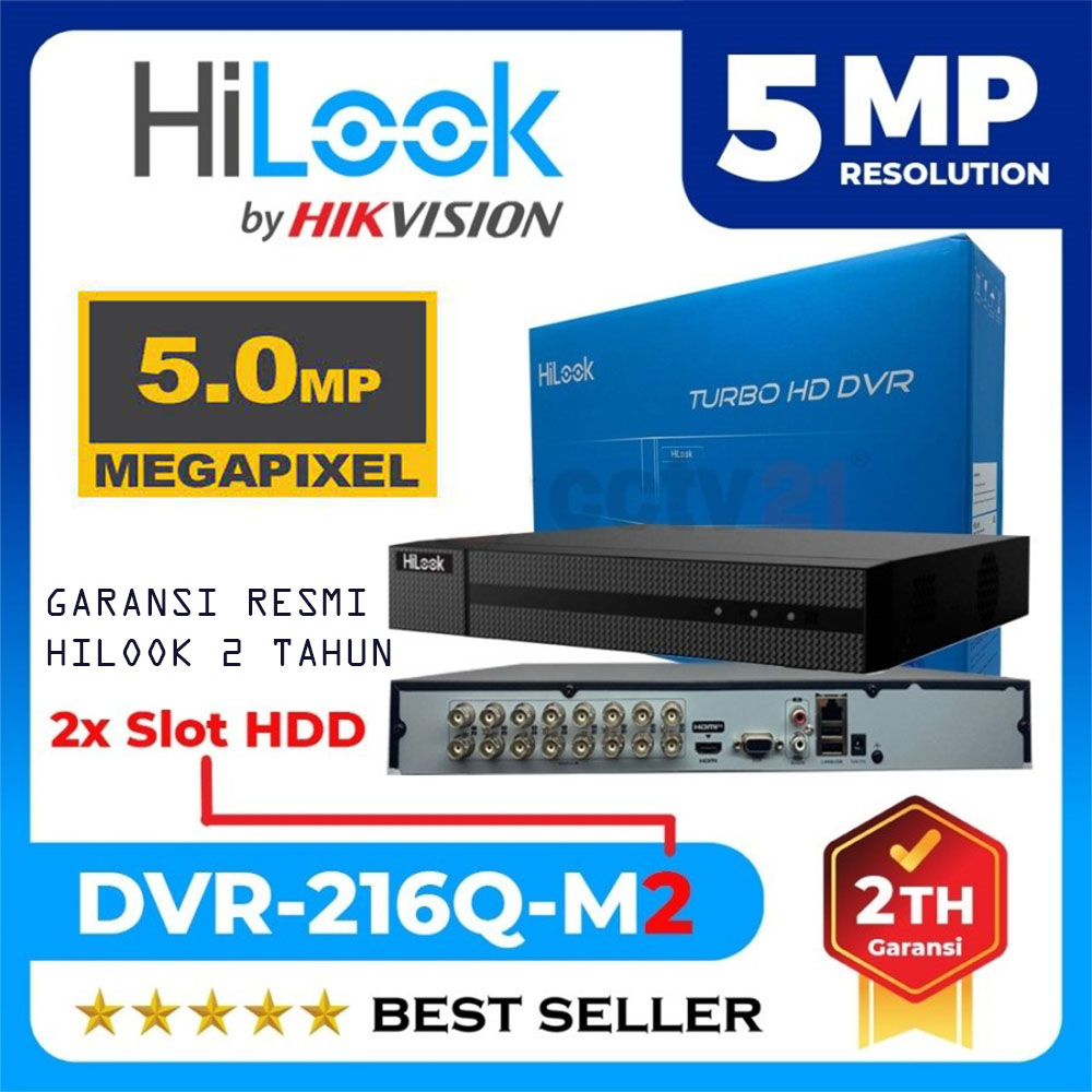 DVR-216Q-M2 - DVR HILOOK 16CH 16 CHANNEL 5MP by Hikvision - SURABAYACCTV.ID