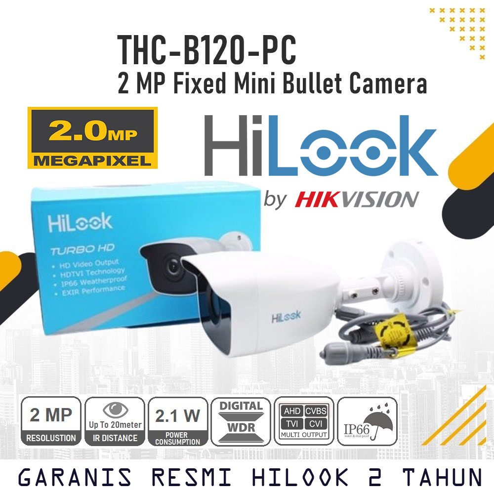 HILOOK CCTV CAMERA HILOOK 2MP OUTDOOR THC-B120-PC