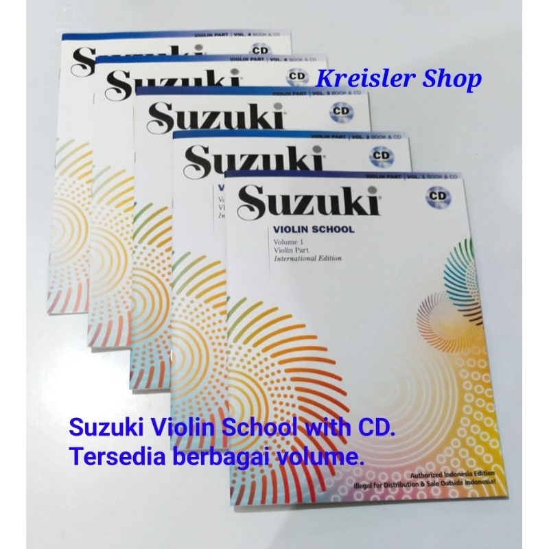 Buku biola pemula Suzuki Violin School with CD ada volume 1,2,3 silahkan pilih.