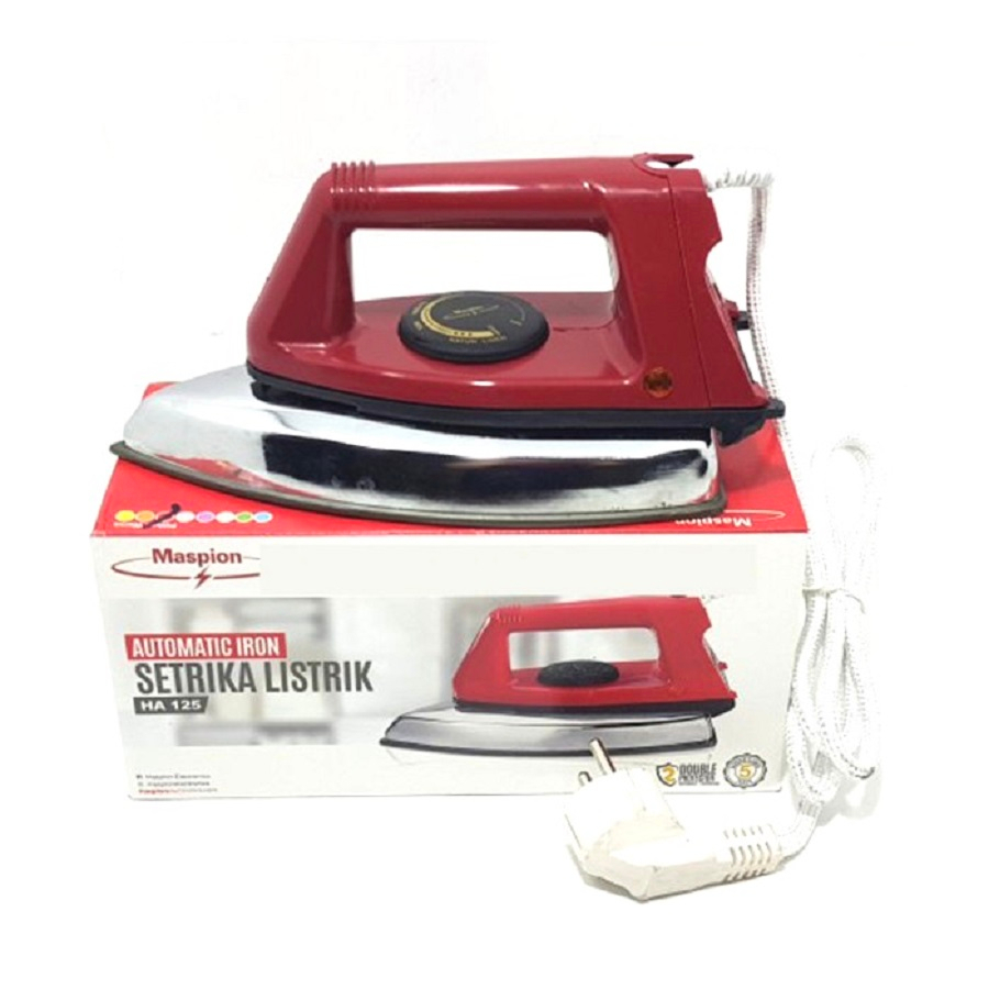 Setrika Listrik Maspion HA-125 HA 125 OtomatisAnti Lengket Strika Gosokan Baju