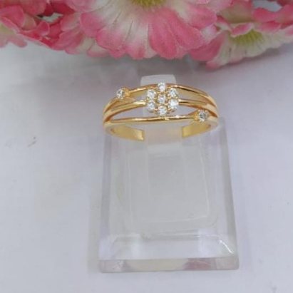 Cincin Titanium Wanita Emas Muda Anti Karat Asli Silver Emas Couple Dewasa Dan Luntur Logam Asesoris