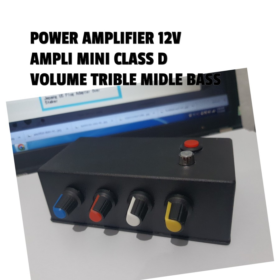 AYABDG AEBDG POWER AMPLIFIER AMPLI MINI 12V VOLUME TRIBLE MIDLE BASS PAM8610 /  POWER AMPLI MINI 12 