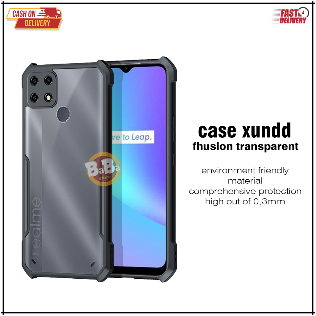 Case XUNDD Casing Realme C25/C25S Shockproof Armor Fhusion Transparant Case