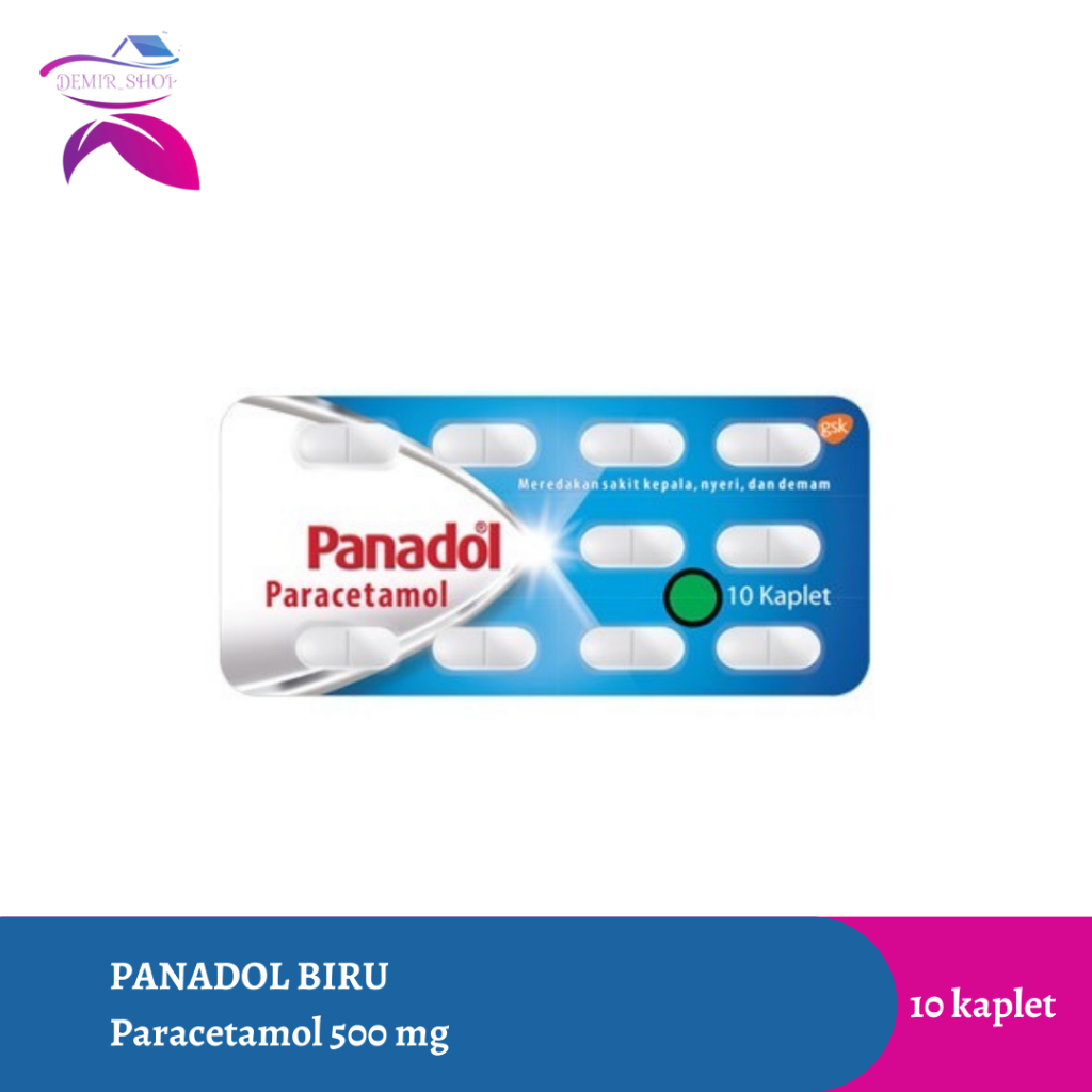 Panadol Biru Strip / Obat Sakit Kepala / Obat Nyeri / Obat Demam