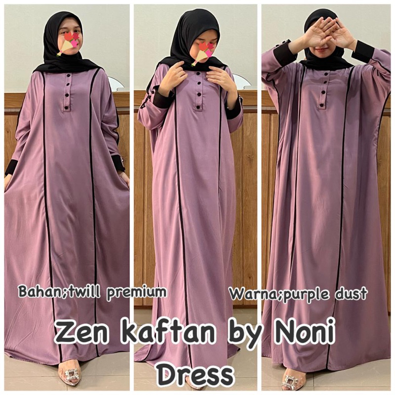 Daster Arab NONI DRESS KAFTAN ZEN  Gamis Twill Premium Big Size Jumbo