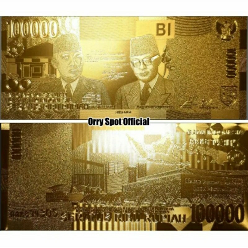 gold foil 100000 soekarno hatta