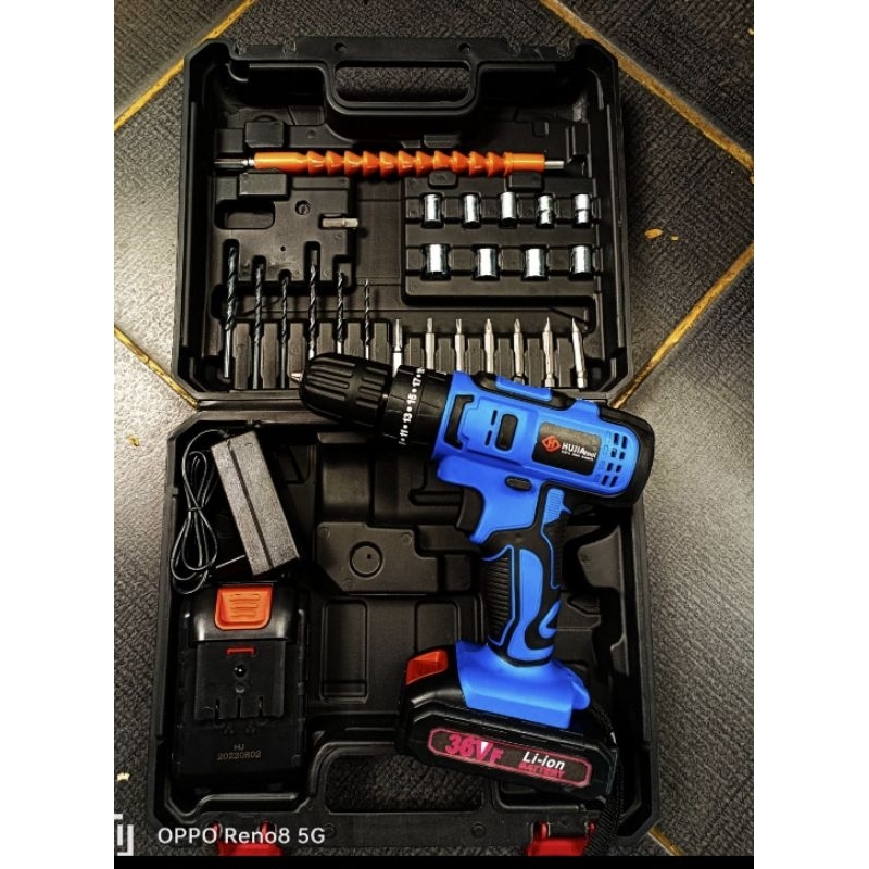 MESIN BOR BATERAI 36VOLT HUJIA PRO 1036