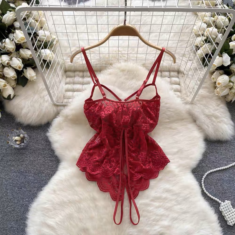 Berkualitas Lingerie Sexy Bodysuit Baju tidur sexy lingerie wanita / Sexy lingerie lace bodysuit