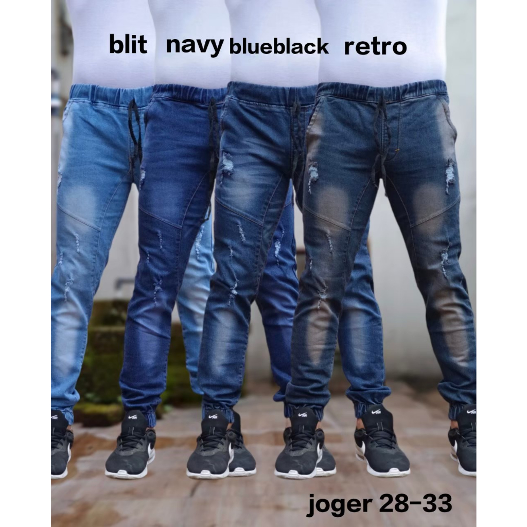 celana joger panjang jeans sobek joger riped jeans joger
