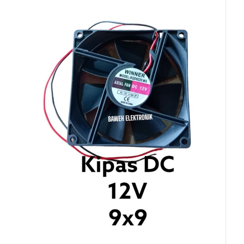 Kipas DC 12V 9x9