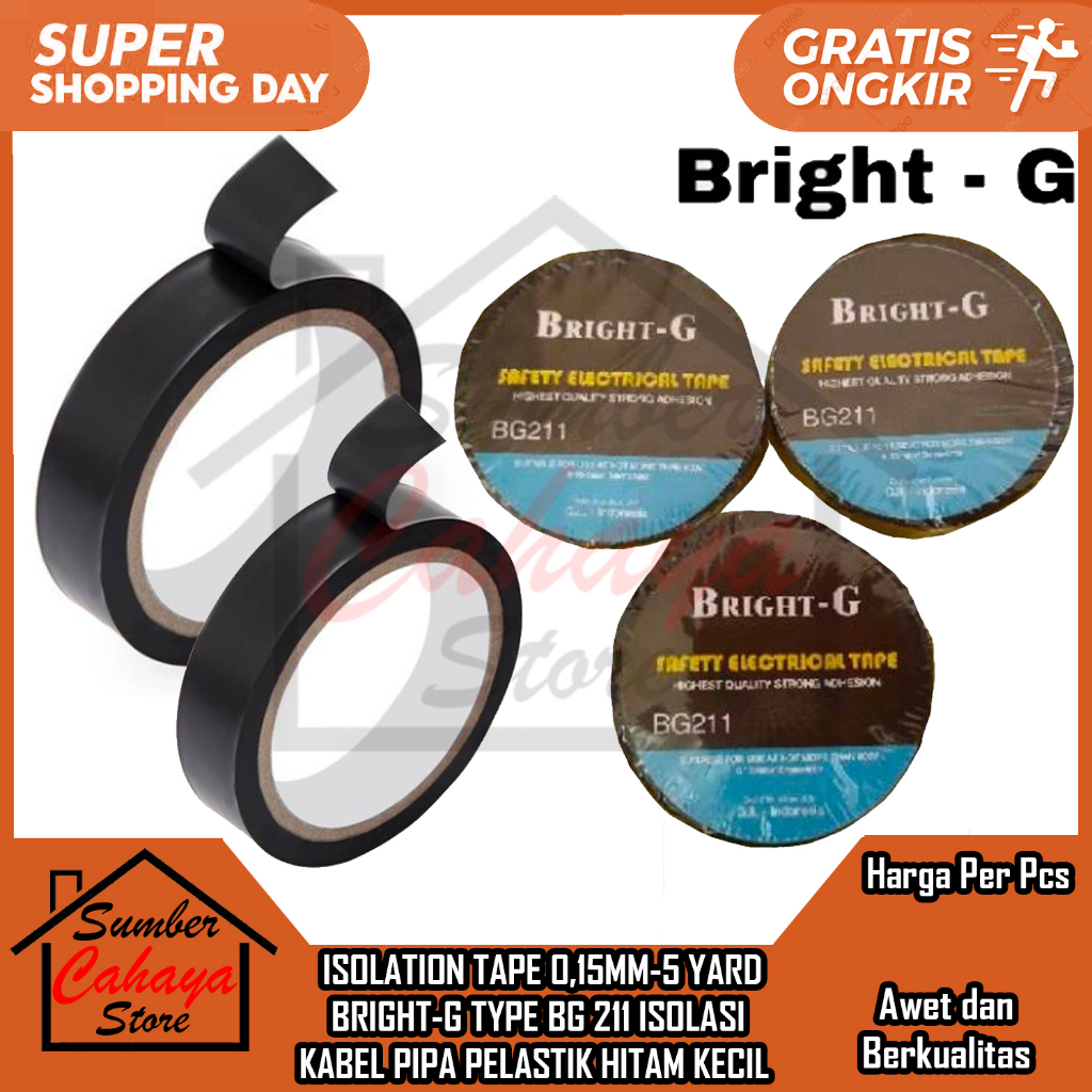 

ISOLATION TAPE 0,15MM-5 YARD BRIGHT-G TYPE BG 211 ISOLASI KABEL PIPA PELASTIK HITAM KECIL SOLASIBAN SALASIBAN SELASIBAN PERAKAT MEREKATKAN LEM LENGKET SERBAGUNA MULTIFUNGSI PLESTER PELESTER BARANG SELTIP LAKKBAN SELTAPE SOLTAPE LIM ROL GULUNG BLACK