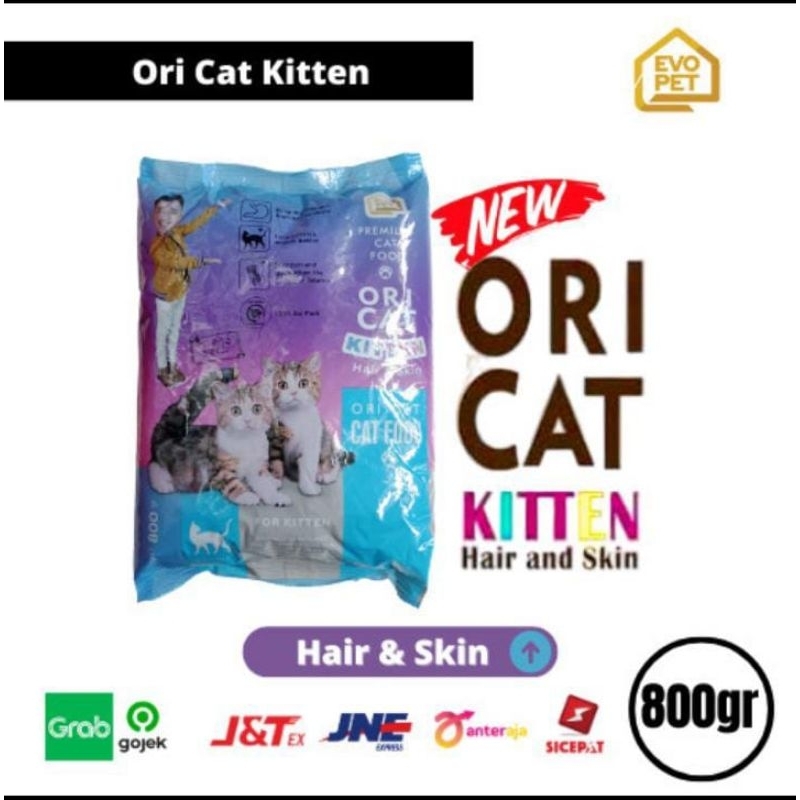 makanan kucing Oricat kitten repack 800grm~makanan kucing Oricat kitten