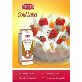 

Bny31 RICH RICHS RICHS Gold Label Whipping Cream Cair 907 Gram Gojek Grab Instant Only
