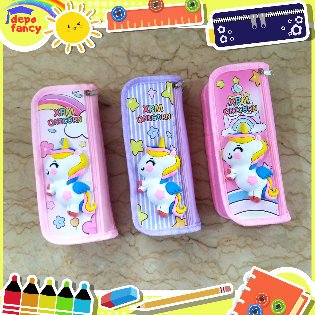 

Kotak Pensil 2 Resleting XPM-2080-7 Timbul / Tempat Pensil / Pencil Case / Boks Pensil / Box Pen / Tepak Pensil