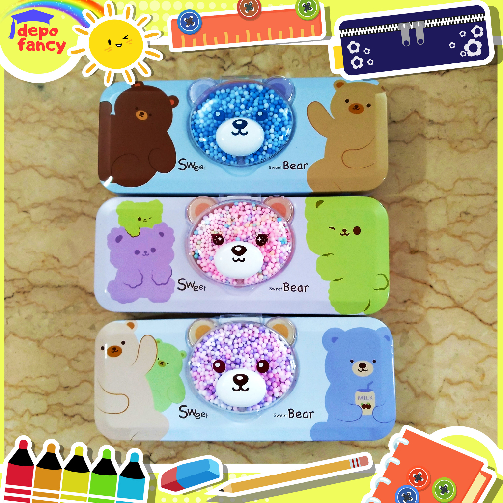 

Kotak Pensil Kaleng 2 Susun B-753 Bear Timbul / Tempat Pensil / Pencil Case / Boks Pensil / Box Pen / Tepak Pensil