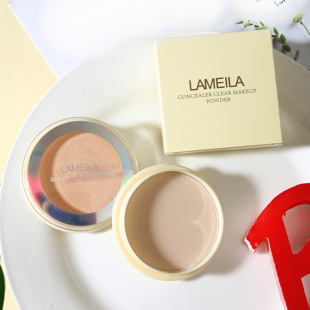 LAMEILA Silky Powder Concealer Clear Full Cover Bedak Makeup I Tahan Lama I Melembahkan Kulit I Kontrol Minyak