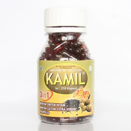 Kapsul Kamil 3 in 1 | Minyak Jintan Hitam | Minyak Zaitun | Propolis | 70 kapsul