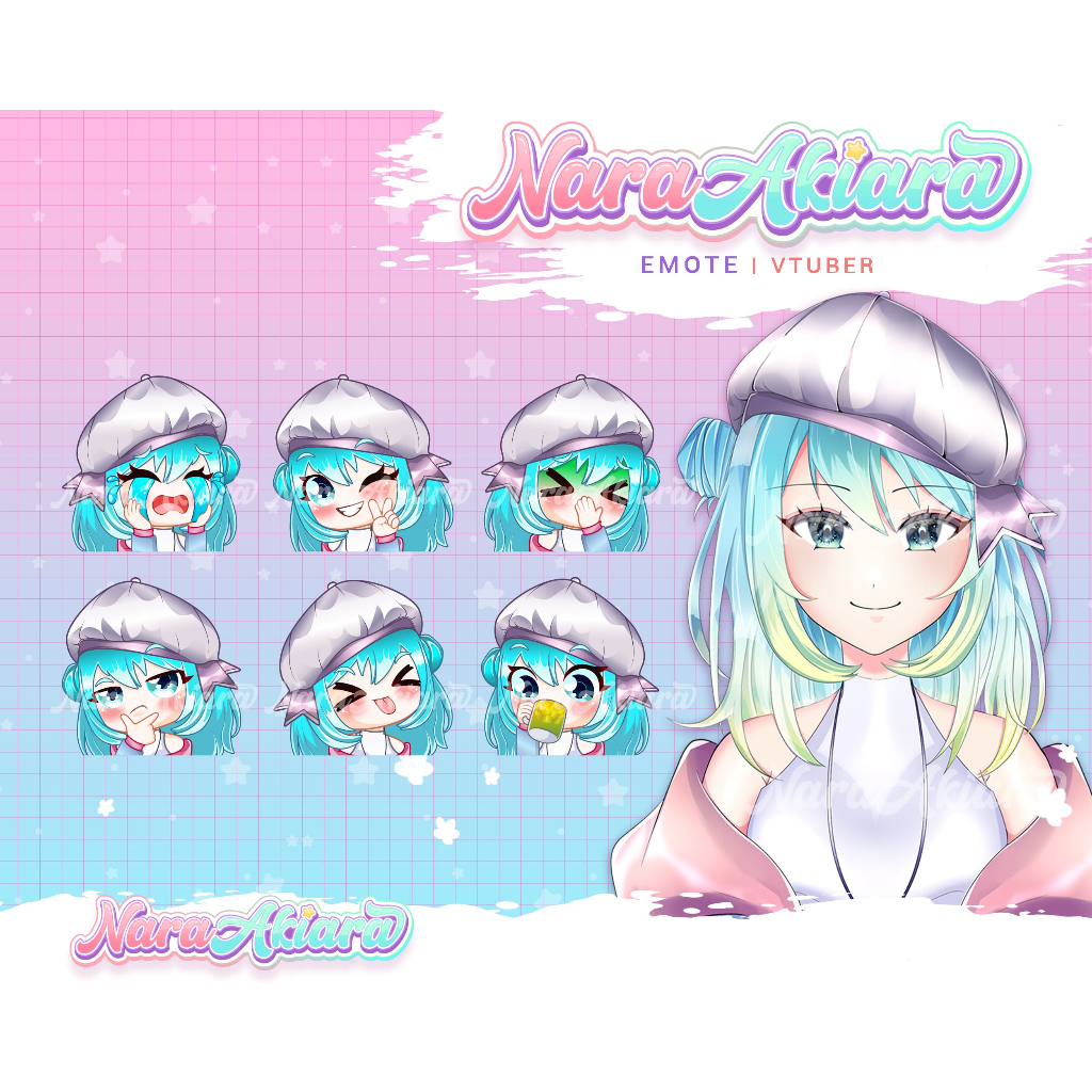 Jadikan Streaming Anda Lebih Hidup dengan Emote Vtuber untuk Twitch, Produk Digital, Desain Emote, S