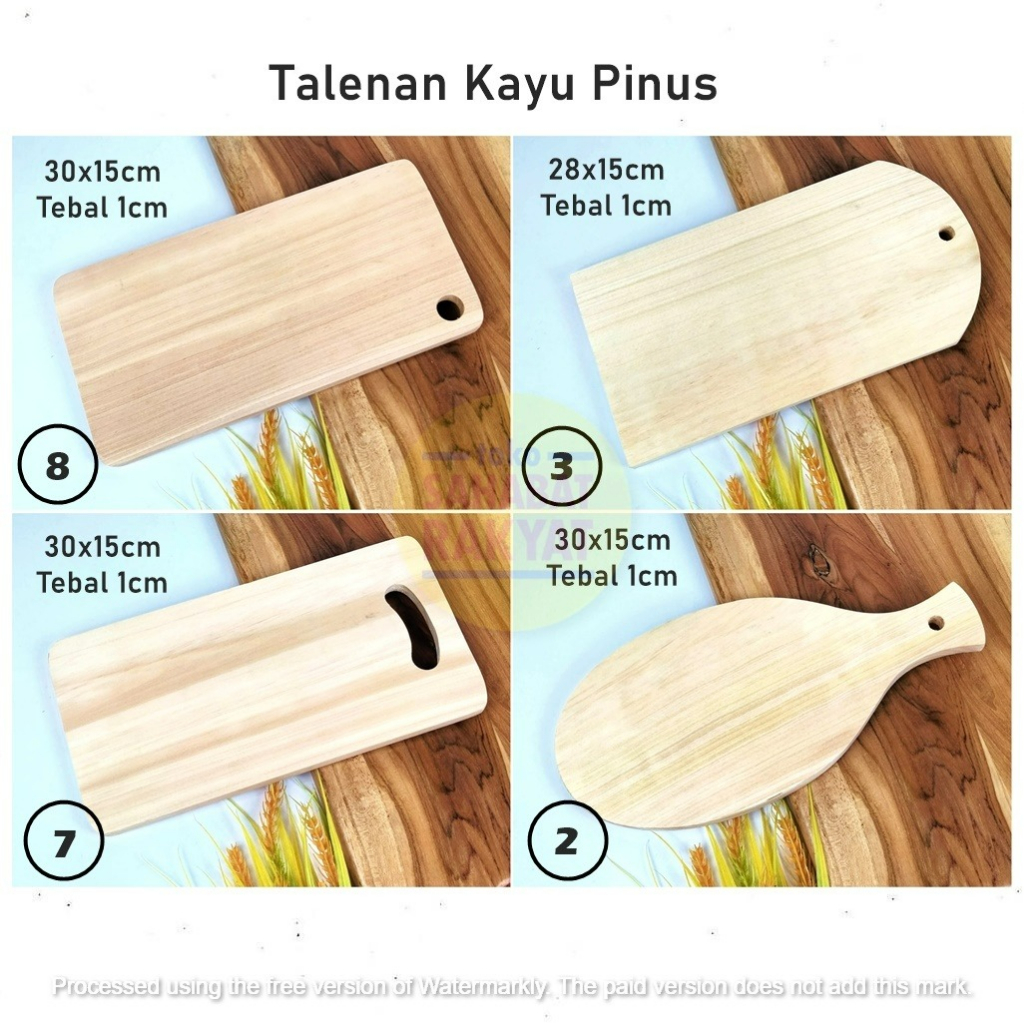 Talenan Kayu Pinus