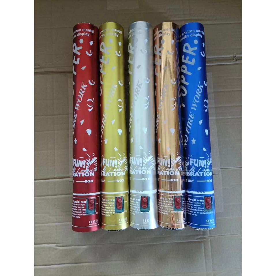 Confetti Tekan 40 Cm | Party Popper Tekan | Party Popper Pencet 40 Cm