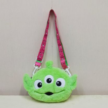 Tas Selempang Bolak Balik Lotso/Alien Size 15cm/tas selempang Anak lucu/selempang karakter/