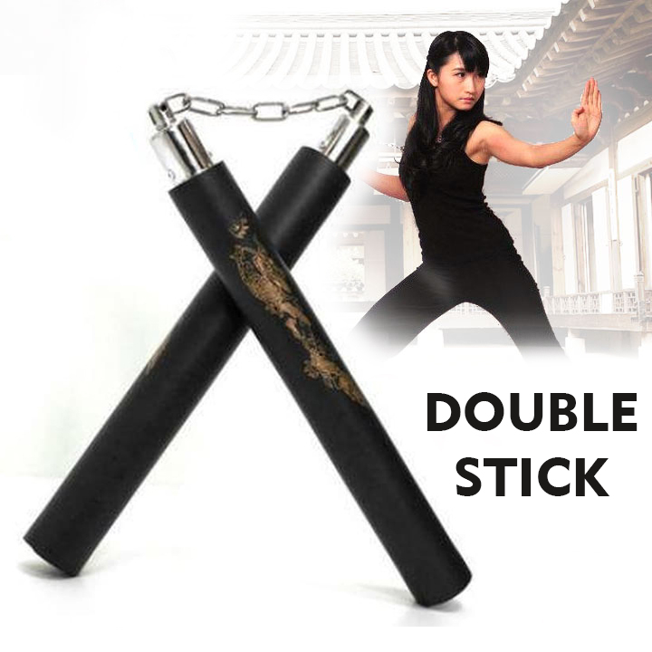 Double Stick Tongkat Busa Latihan Bela Diri Karate Olahraga Survival Nunchaku Dobel Stik