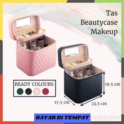 SS-B2252 Kotak kosmetik / Tempat Make Up / Beauty Case/1 Tingkat Classy 23.5x17.5x23.5cm