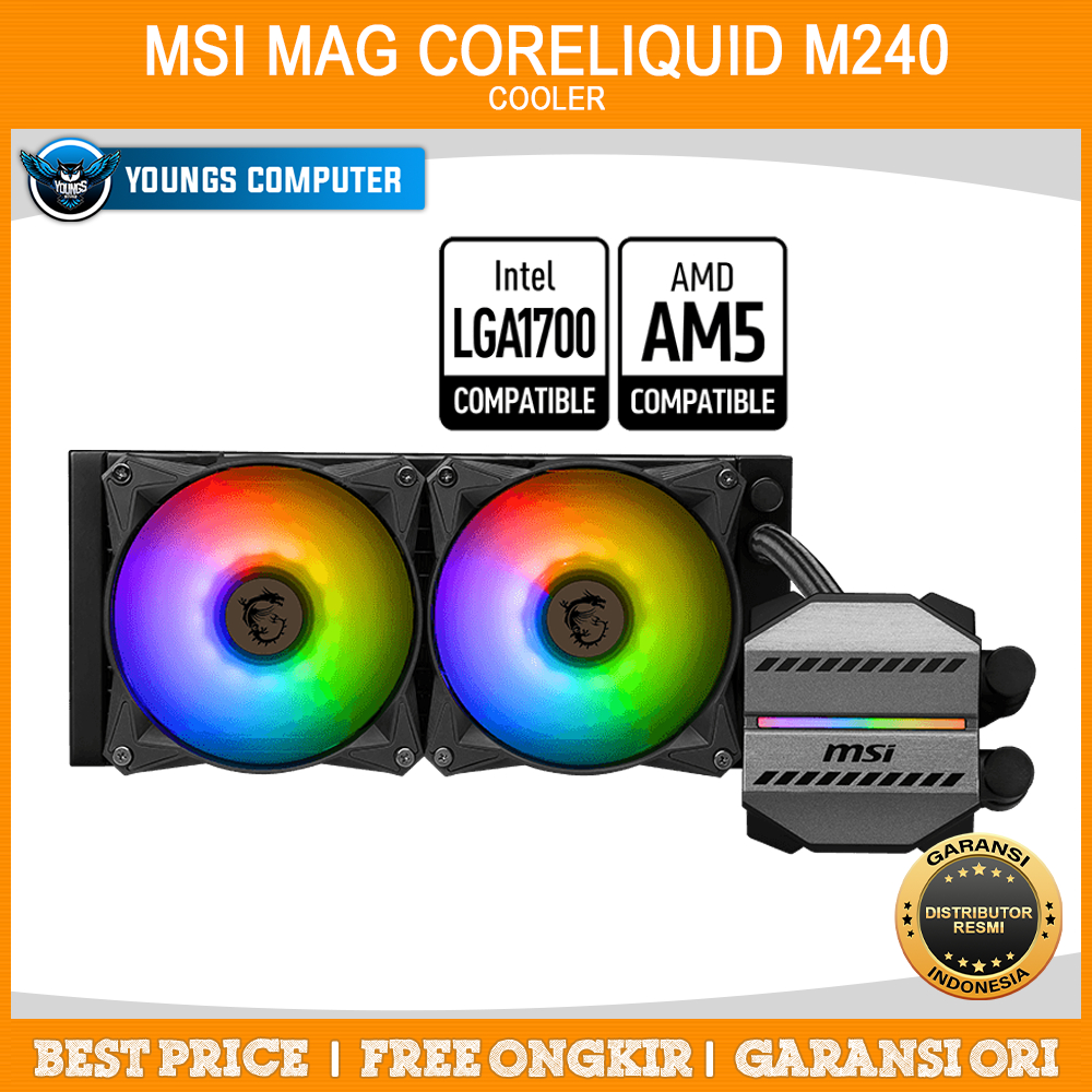 MSI MAG CORELIQUID M240 | Liquid CPU Cooler 240mm