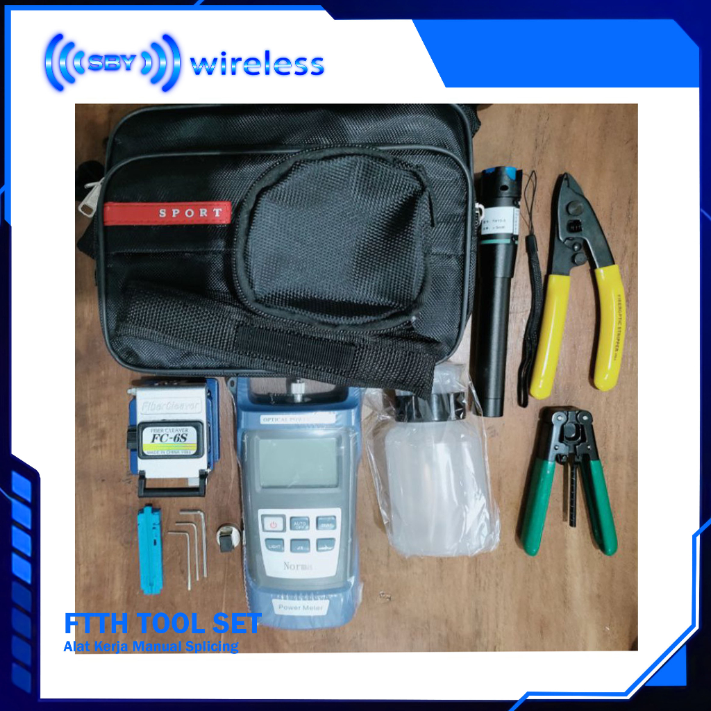 FTTH Tool Set -Tools Kit Fiber Optic ftth toolkit cleaver opm fiber optik Alat Kerja Manual Splicing