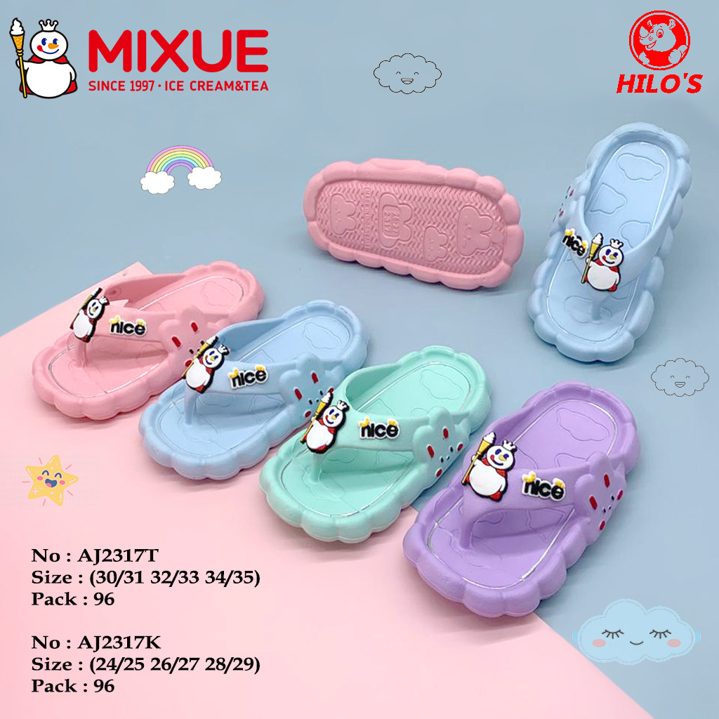 Sandal Jepit Sandal Anak Perempuan Kekinian Lucu Motif Mixue Terbaru