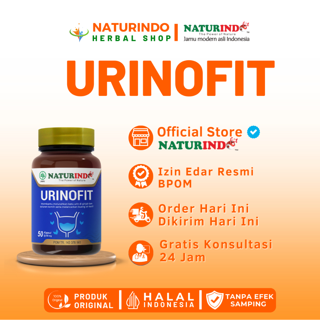 Urinofit Herbal Naturindo Original Isi 50 Kapsul