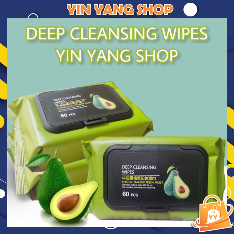 TISU BASAH WAJAH PEMBERSIH MAKE UP TISSUE CLEANSING WIPES 60 SHEET