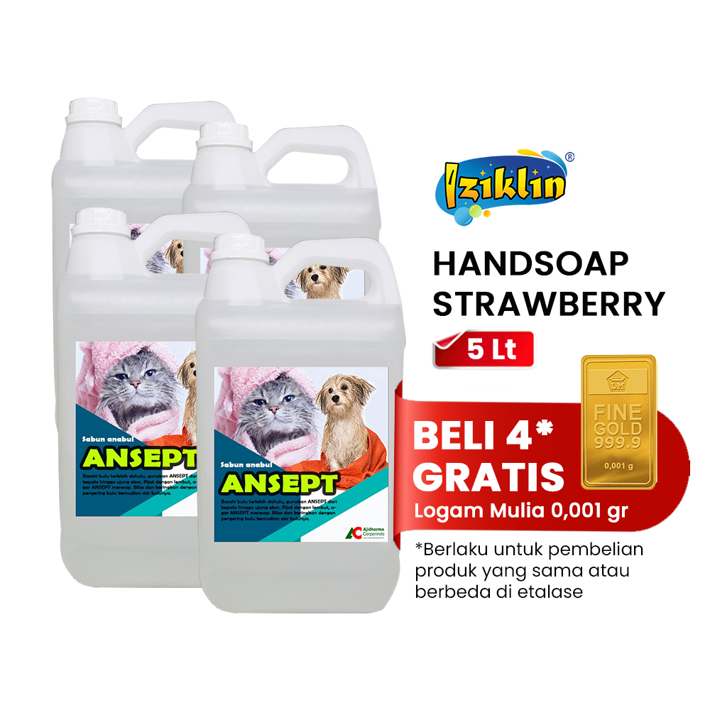 Ansept Sabun Mandi Anabul/ Sabun Mandi Kucing/Sabun Mandi Anjing - 5 Liter