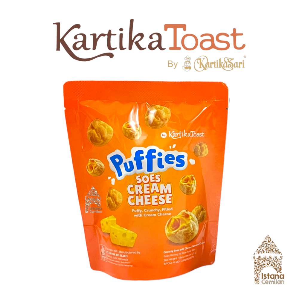 Kartika Toast PUFFIES Soes Cream Cheese / Chocolate Crispy Puff Cokelat 33 Gram