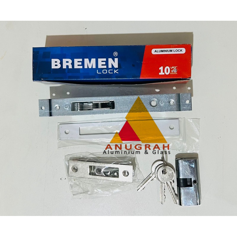 Kunci Pintu Sliding /  Kunci Pintu Geser Set Bremen Pintu Aluminium