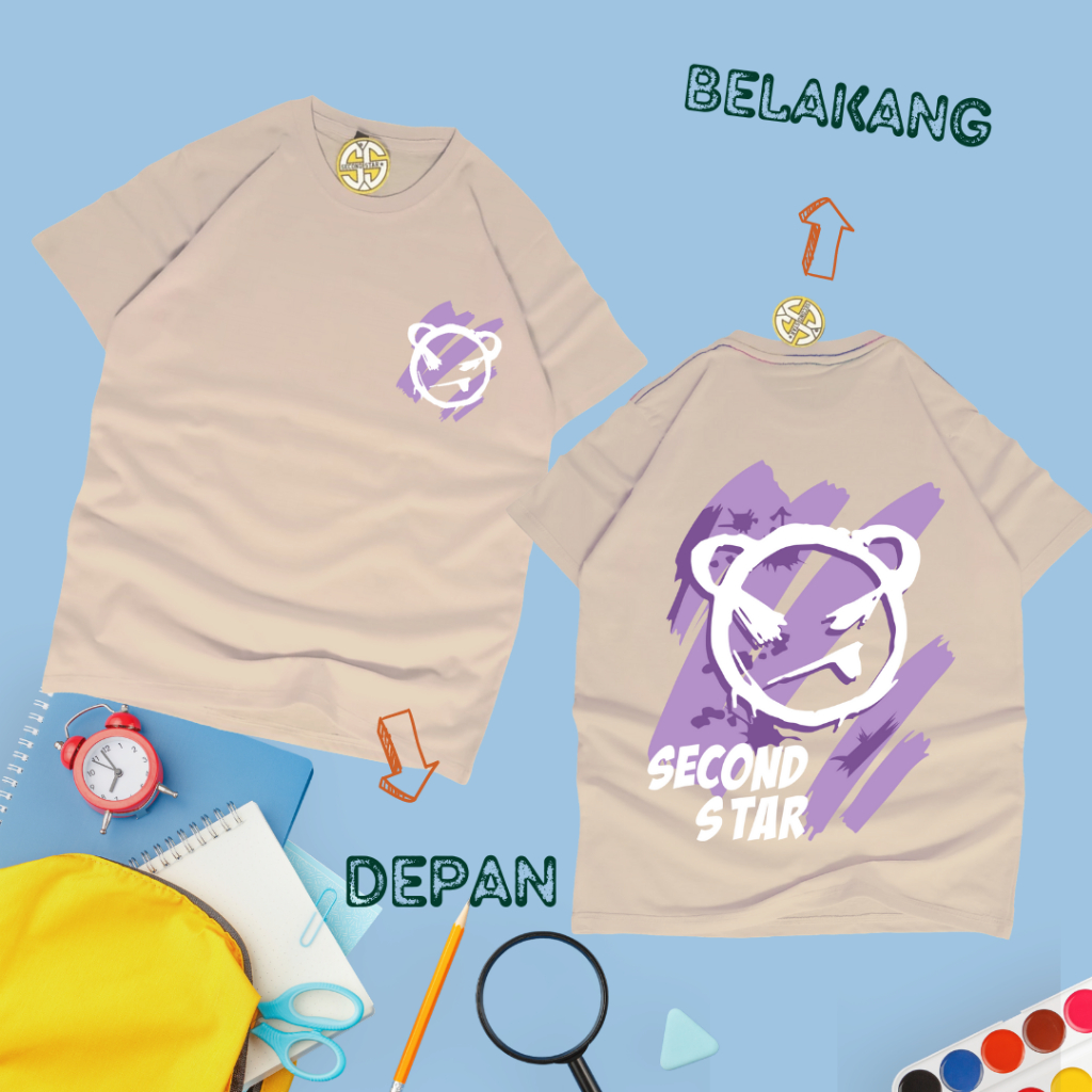 Second Star baju anak Laki-laki perempuan Kaos oblong 1 - 12 tahun Street Wear