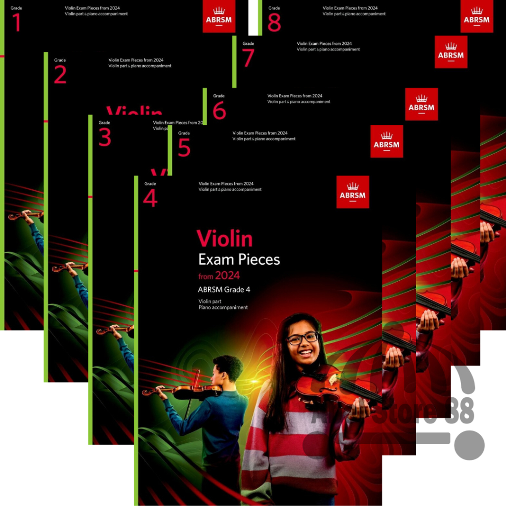 Violin Exam Pieces ABRSM Grade 1/2/3/4/5/6/7/8 2024 Violin Part & Piano Accompaniment Ujian Royal UK