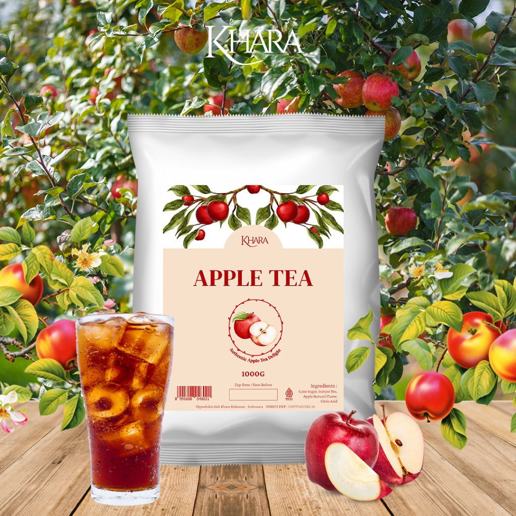 

Bubuk Minuman Rasa Apple Tea 1kg - Khara Apple Tea Flavoured Powder 1kg