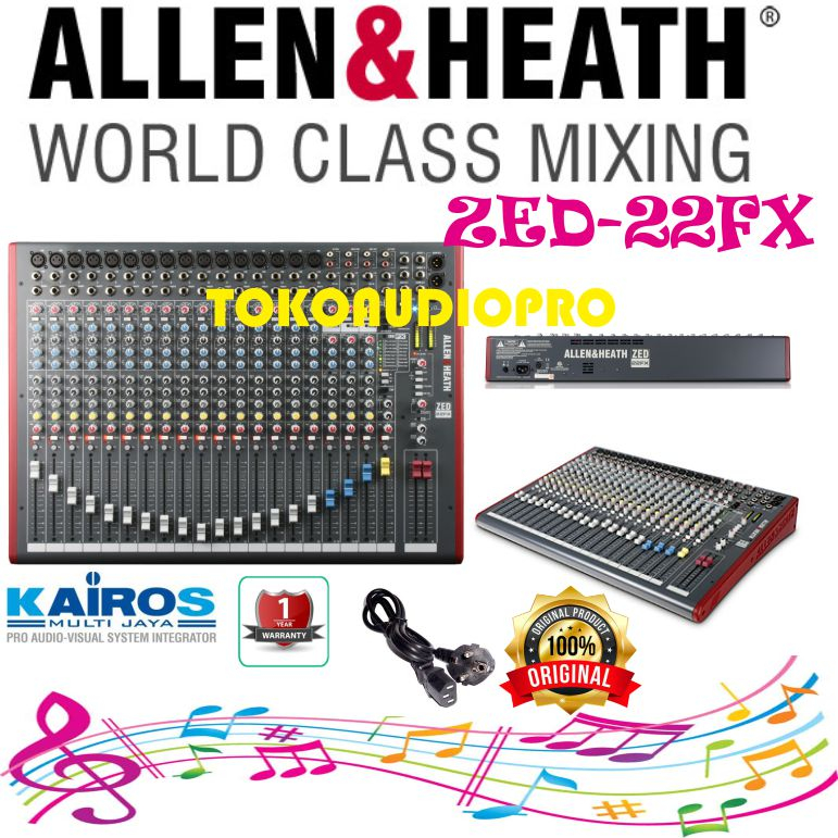 Mixer Allen & Heath ZED22FX USB Mixer with Effect Original Zed-22Fx