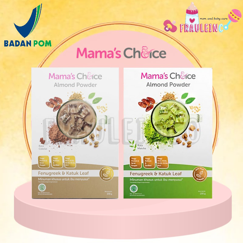 *FRAULEINCO* Mama's Choice Susu Almond ASI BOOSTER | Almond Milk Powder Mama's Choice - Pelancaran ASI Terdaftar BPOM, Halal MUI, dan Natural