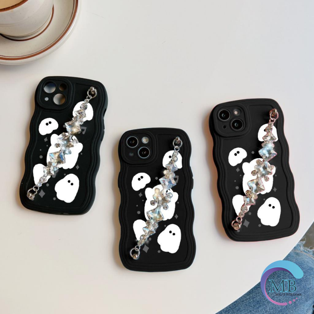 GC34 GC43 CASE CASING SOFTCASE SILIKON WAVY WAVE CARACTER RANTAI DIAMOND GRIP FOR REALME C1 A3S C2 A1K 3 5 5I 5S 6 MB8130